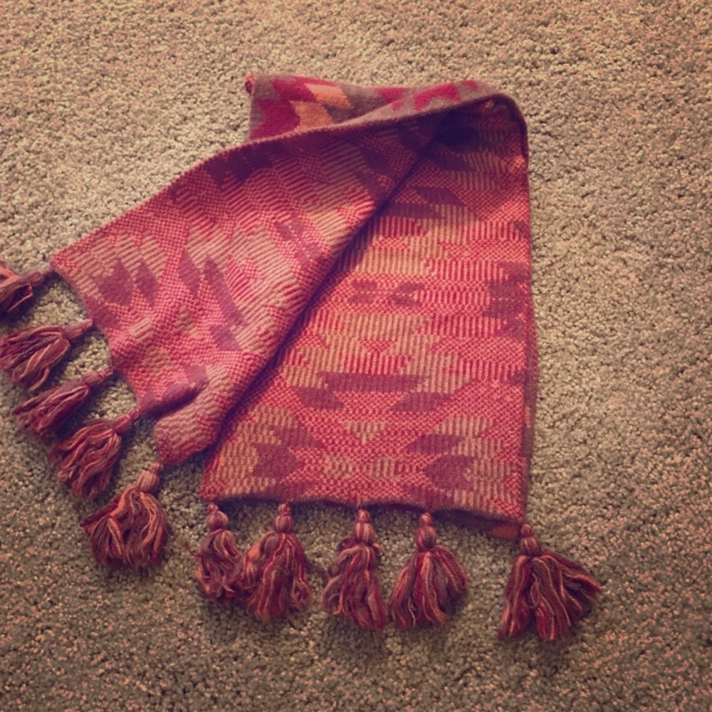Reversible tribal print scarf